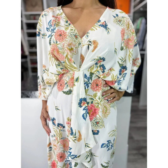 NWT Petal & Pup White Floral Bohemian Midi Dress $99 - Picture 4 of 12